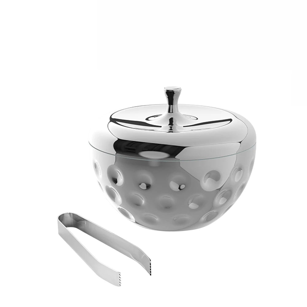 Ice bucket with ice tongs made of stainless steel Ava
