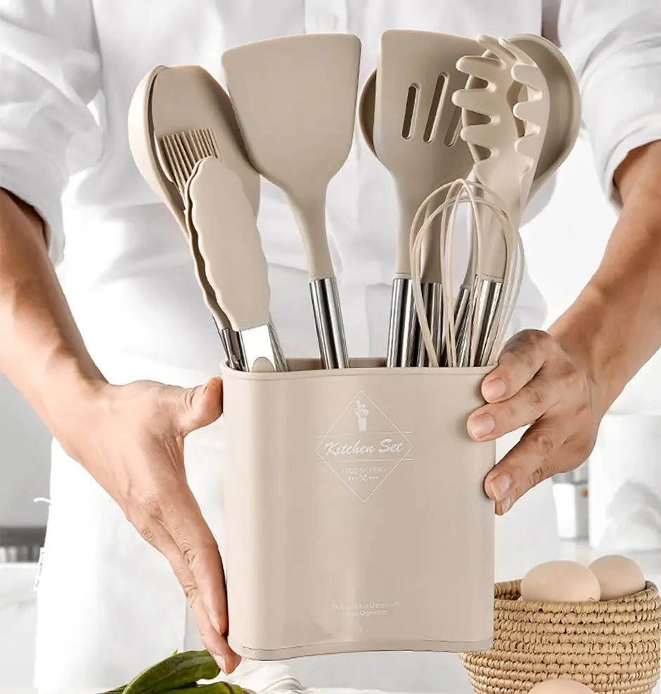Set d'ustensiles de cuisine en silicone | 13 pièces