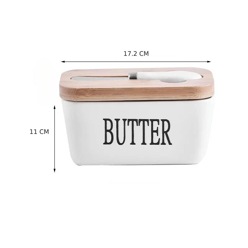 Butter dish ceramic with butter knife