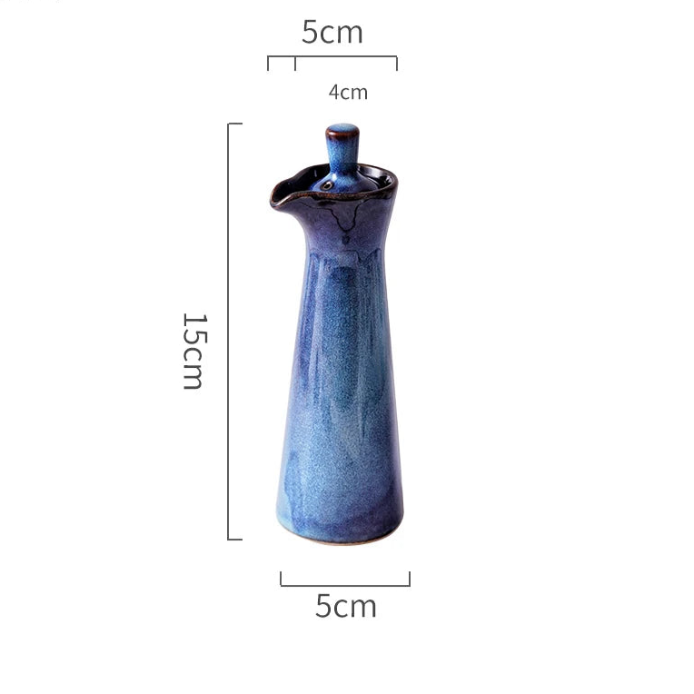 Ceramic spice jars for oil & sauces – 2-piece