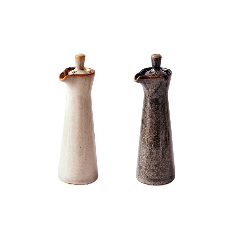 Ceramic spice jars for oil & sauces – 2-piece
