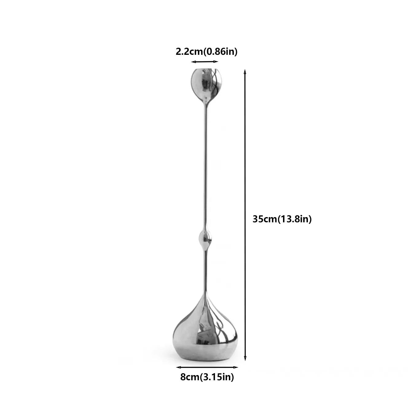 Candle holder made of stainless steel Noor