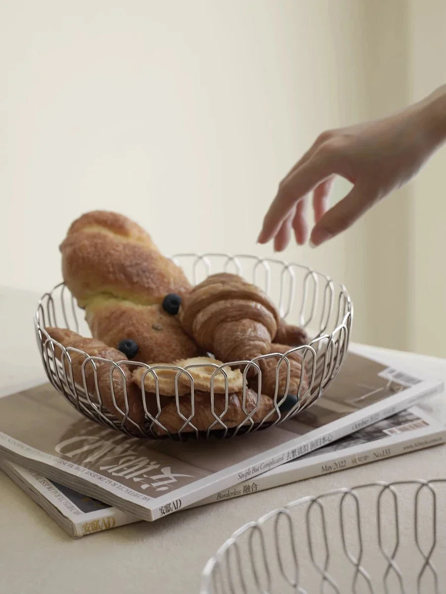 Design fruit bowl made of stainless steel Velia