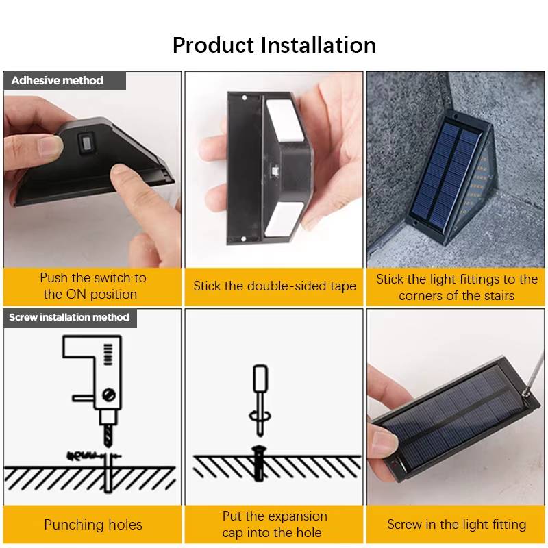 Solar-Aussenleuchte LumiStep – 2er Set