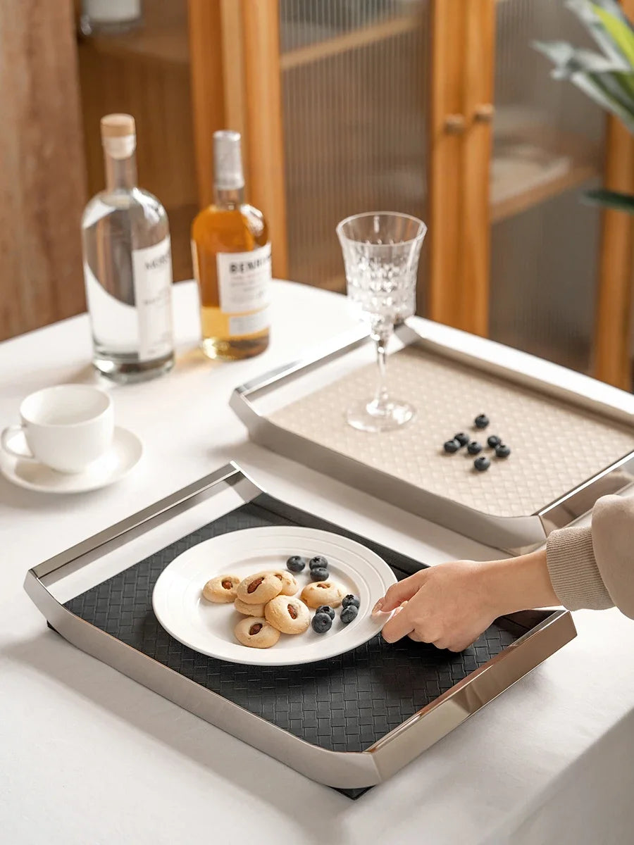 Serving tray made of stainless steel Noren
