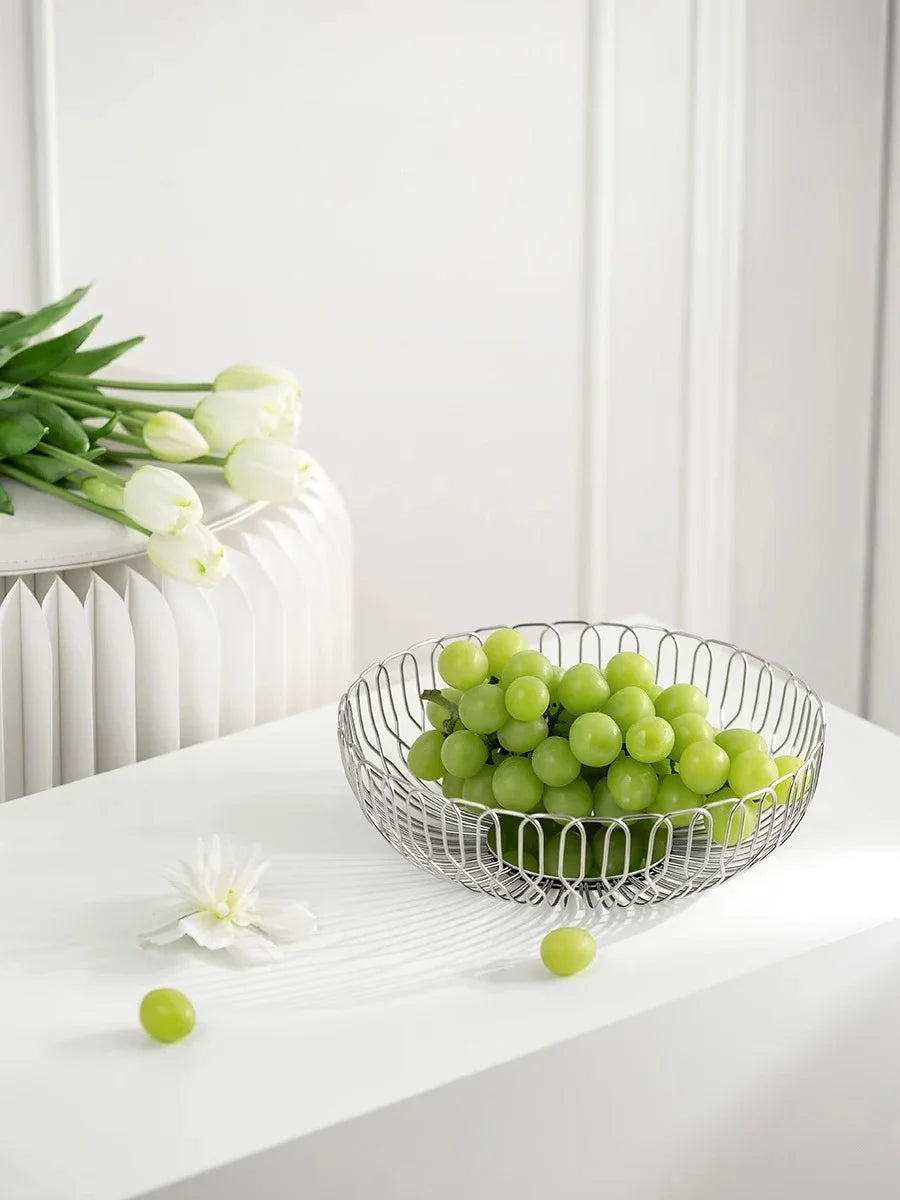 Design fruit bowl made of stainless steel Velia