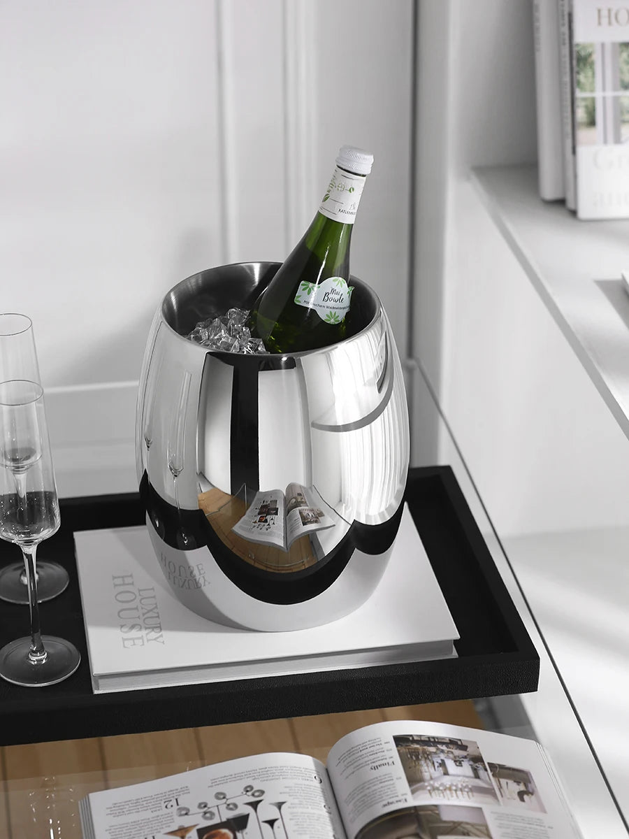 Ice bucket made of stainless steel Elor