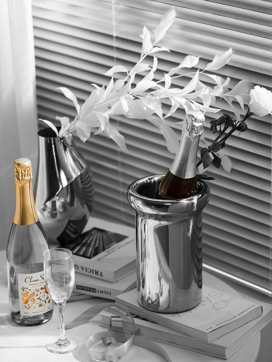 Champagne cooler made of stainless steel Elora