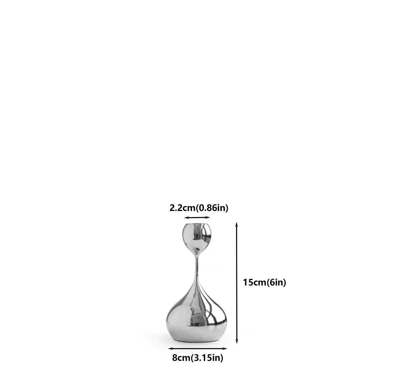 Candle holder made of stainless steel Noor