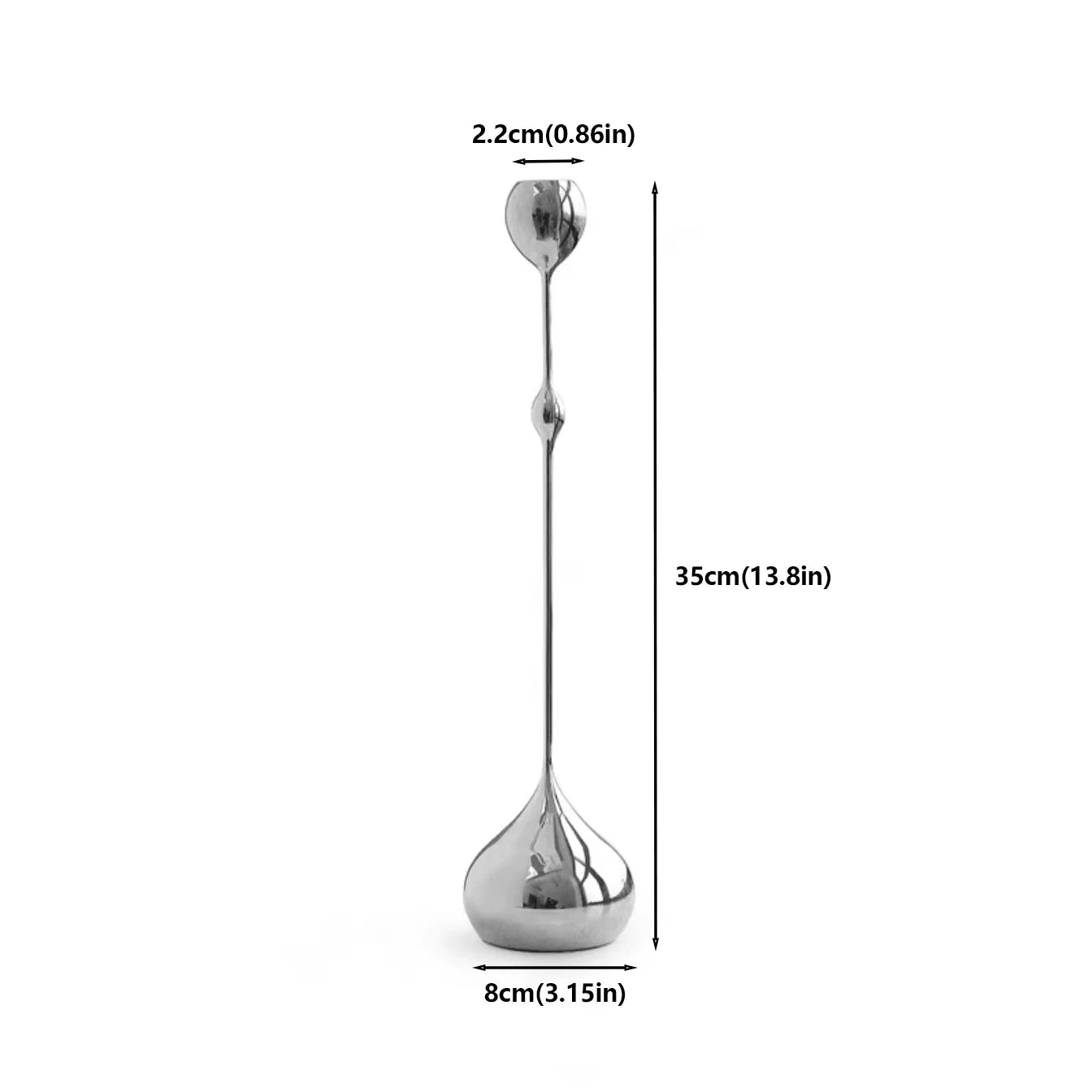 Candle holder made of stainless steel Noor