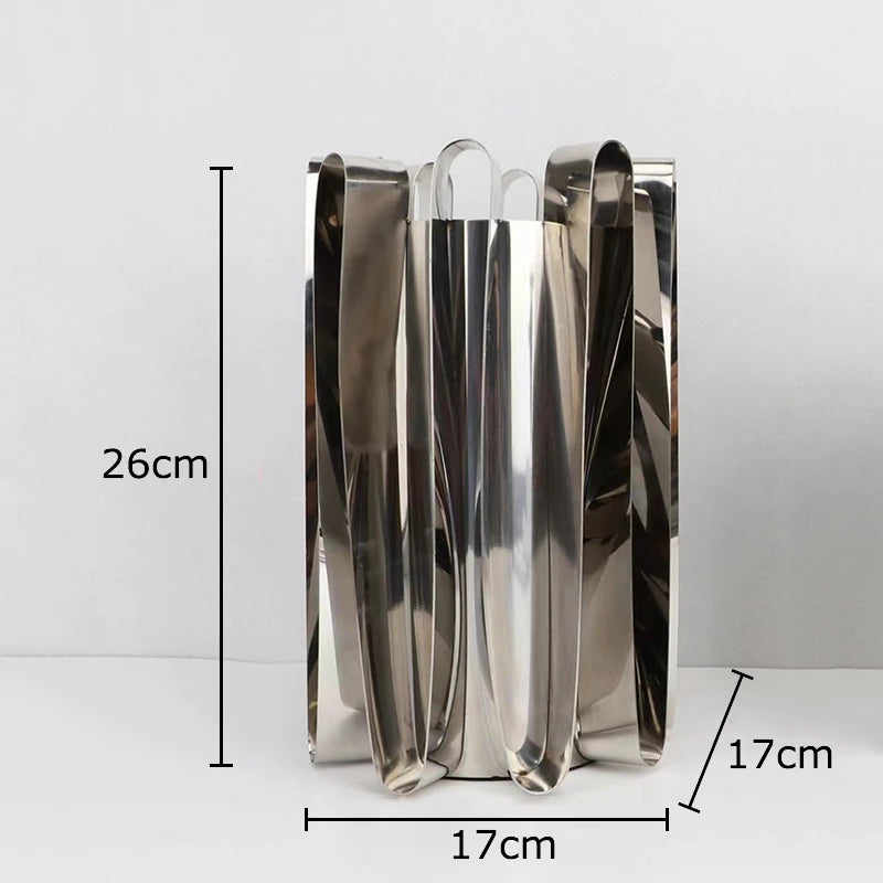 Vase made of stainless steel Folda
