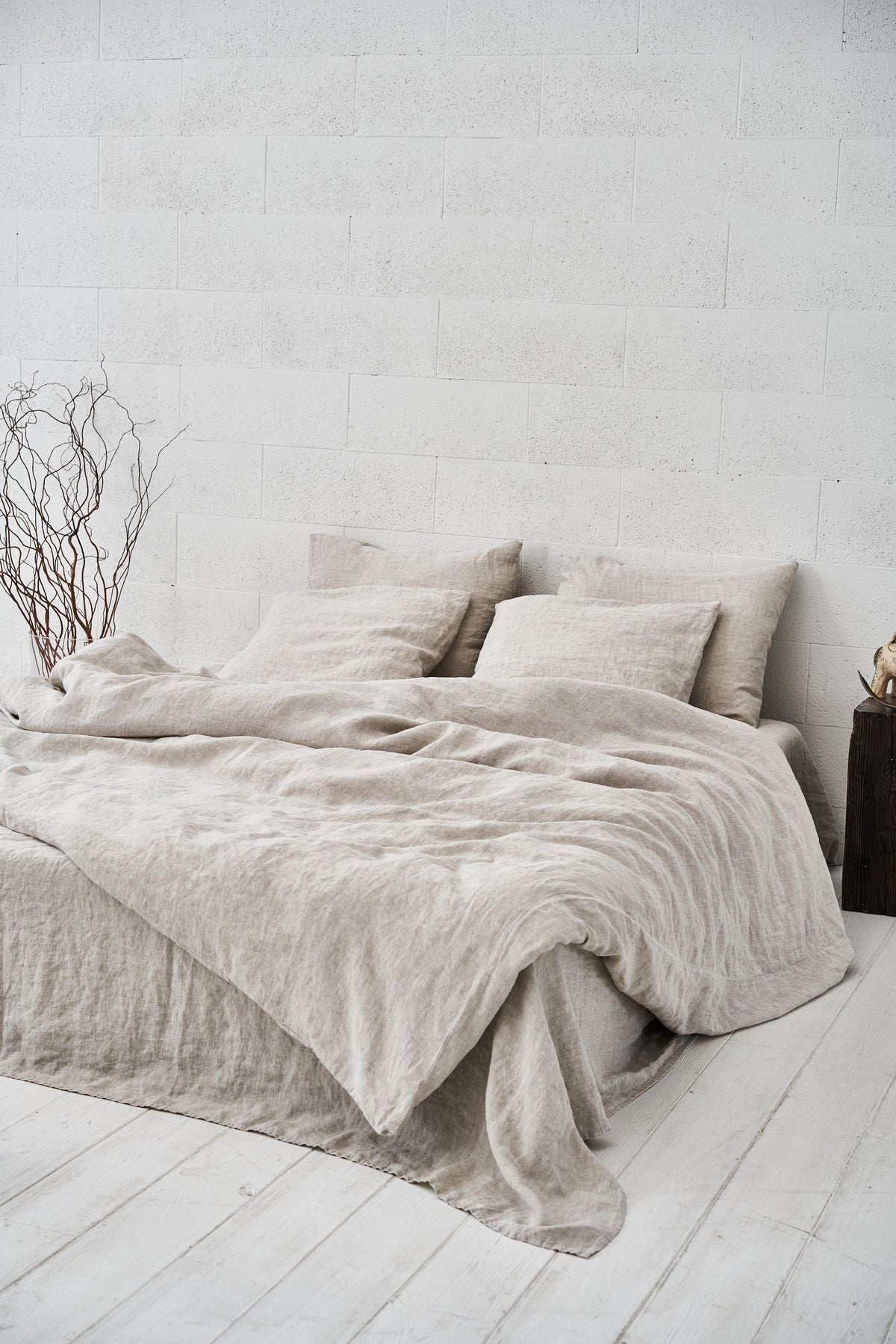 Leinen-Duvetbezug – Naturbeige