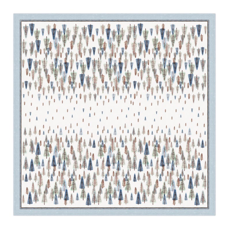Tischdecke für Weihnachten aus bedrucktem Leinen – Winteraquarell