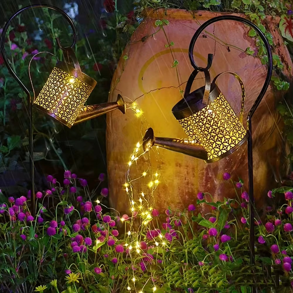 Solar-Gartenlampe mit Kaskadenlicht