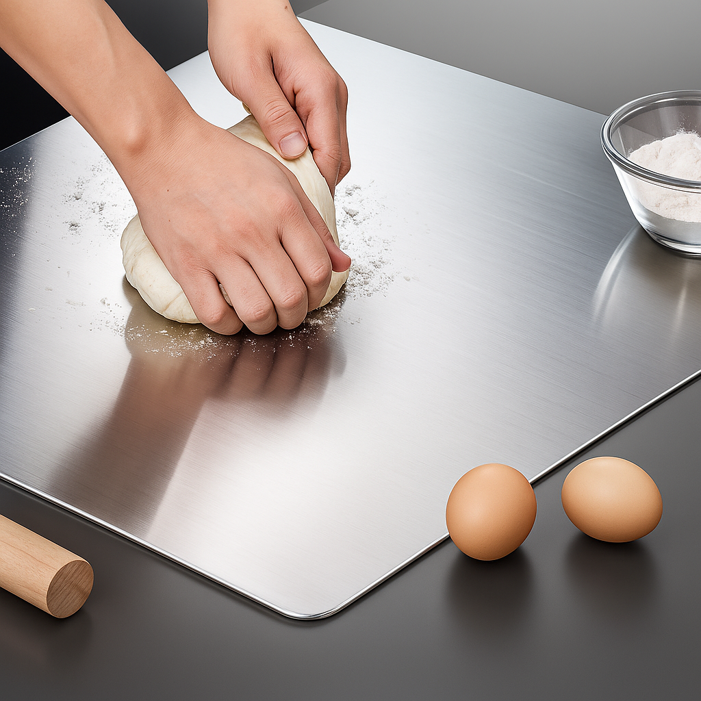 Stainless steel cutting board L-shape – kitchen professional