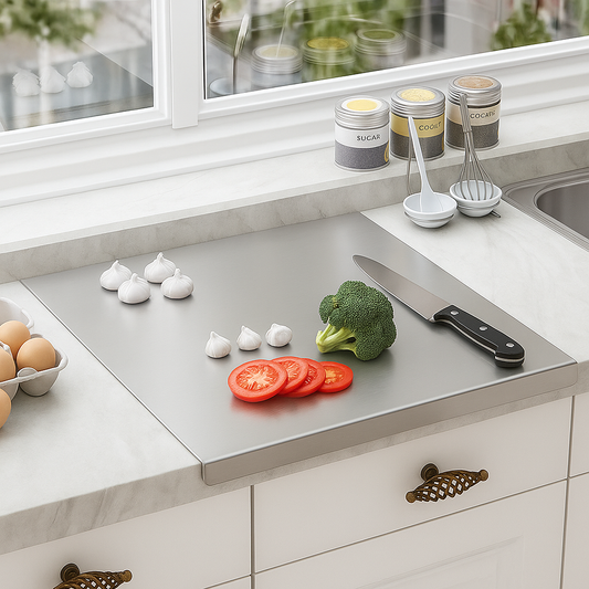 Stainless steel cutting board L-shape – kitchen professional