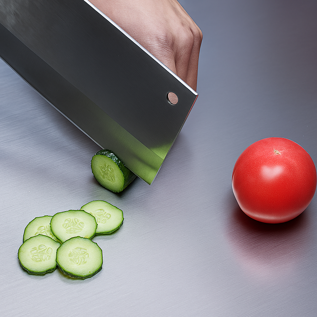 Stainless steel cutting board L-shape – kitchen professional