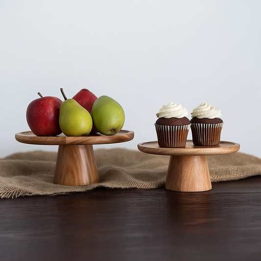 Wood Serving Platters Duo NaturDesign