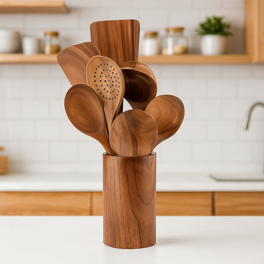 Wooden kitchen utensils set – 8-piece