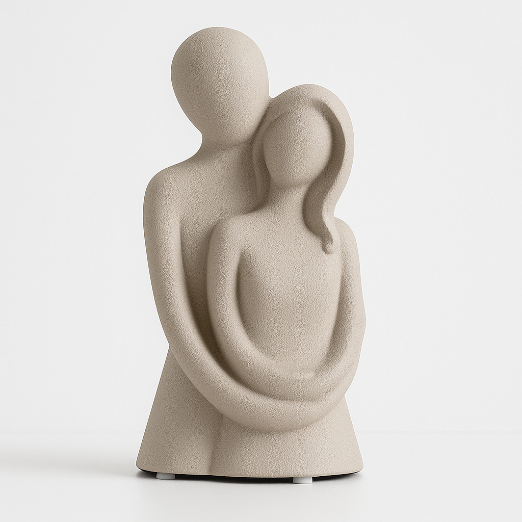 Sculpture of a Loving Couple made of Ceramic