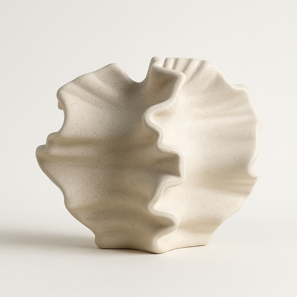 Vas nordic cun corals da mar da ceramica