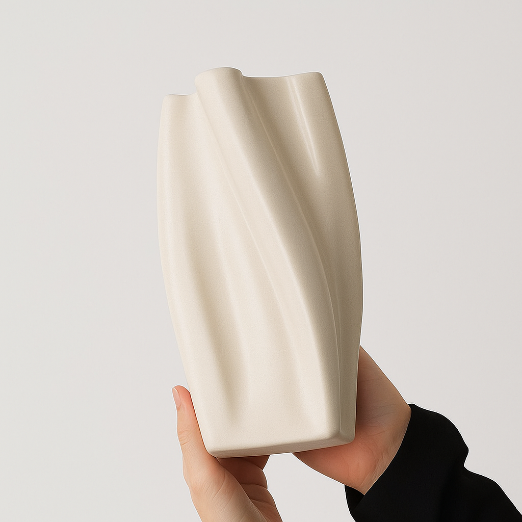 Minimalist Decorative Ceramic Vase Spirallis