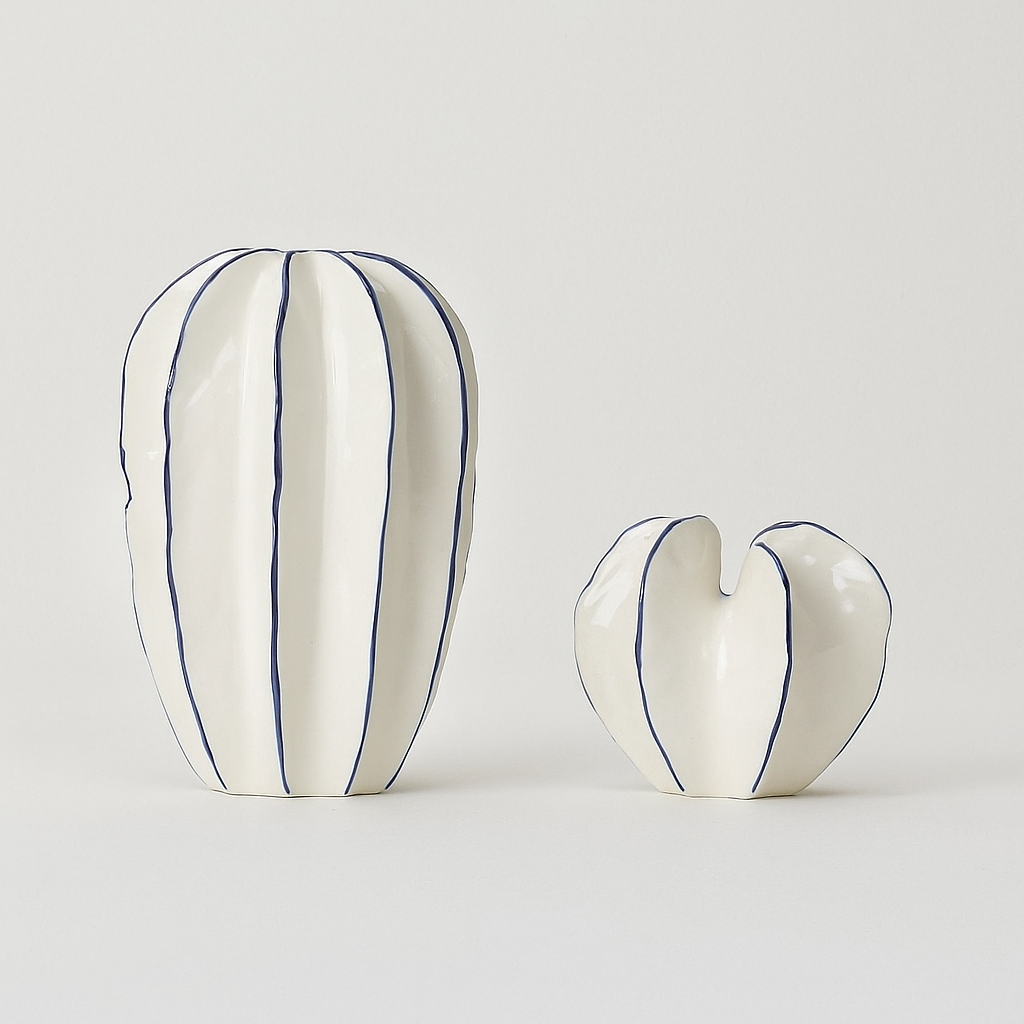 Elegant Decorative Ceramic Vases Milano Set of 2