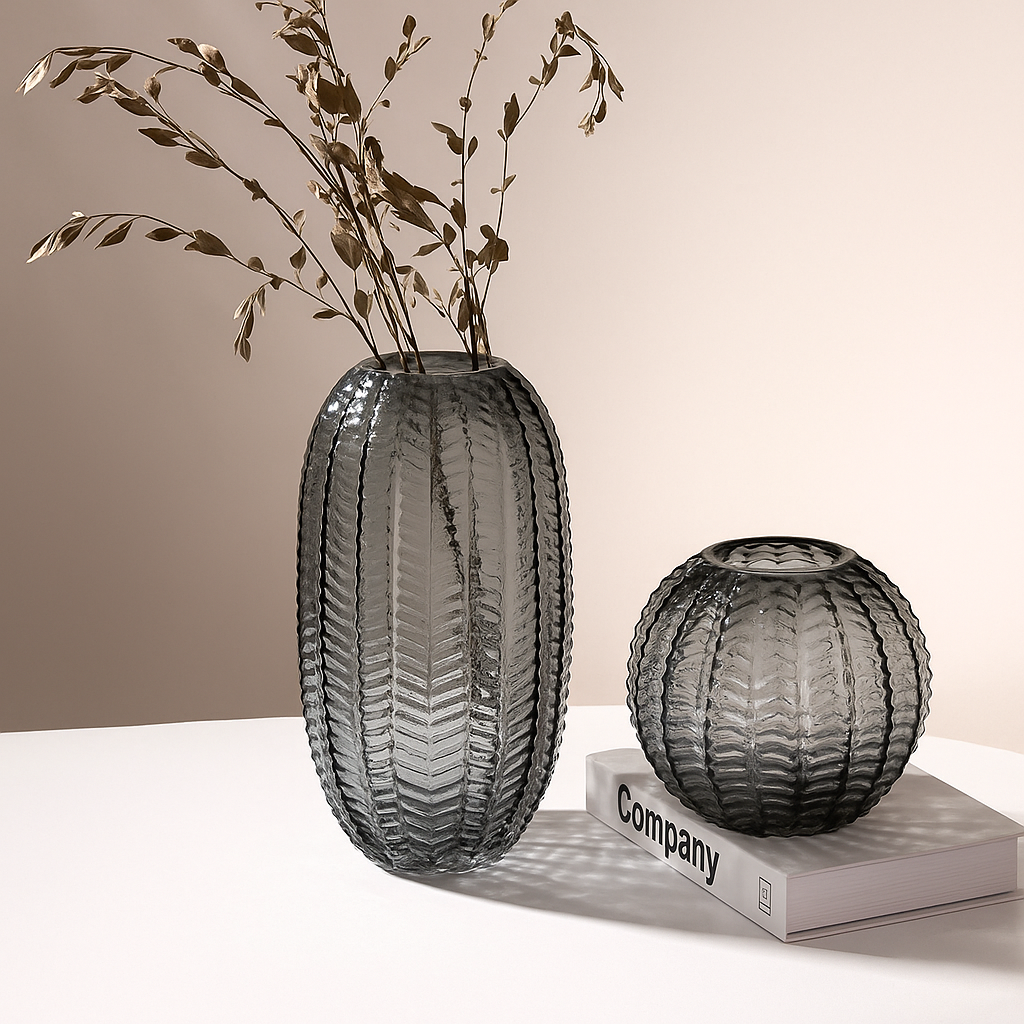 Glass vases Cactus – 2-piece