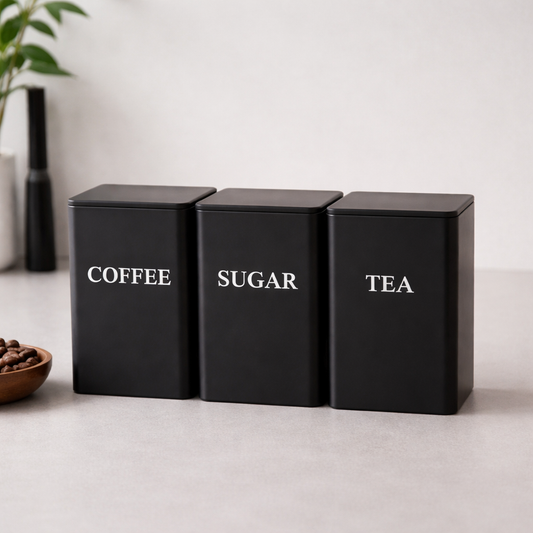 Vorratsdosen Set Minimalist - Kaffee, Zucker, Tee