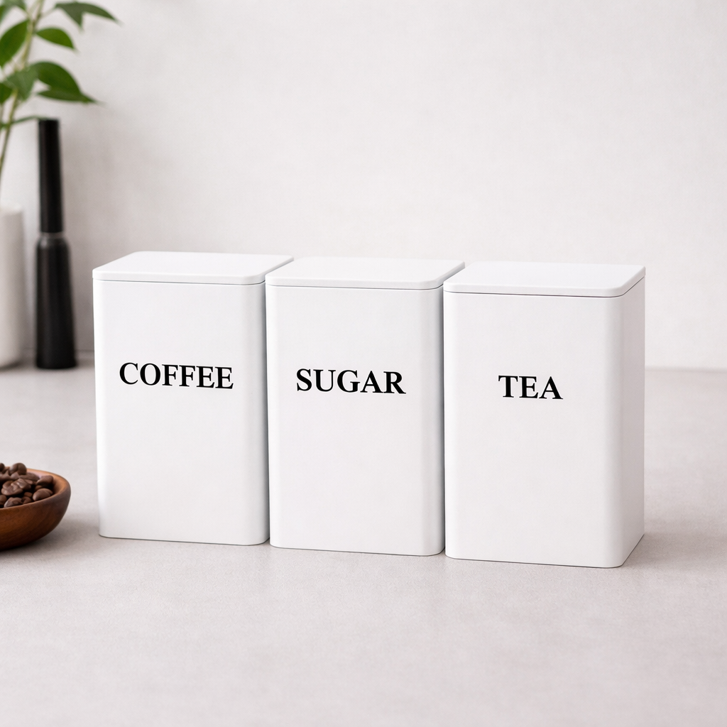 Storage Container Set Minimalist - Coffee, Sugar, Tea