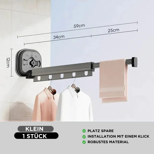 Stendibiancheria retrattile con ventosa FlexDry