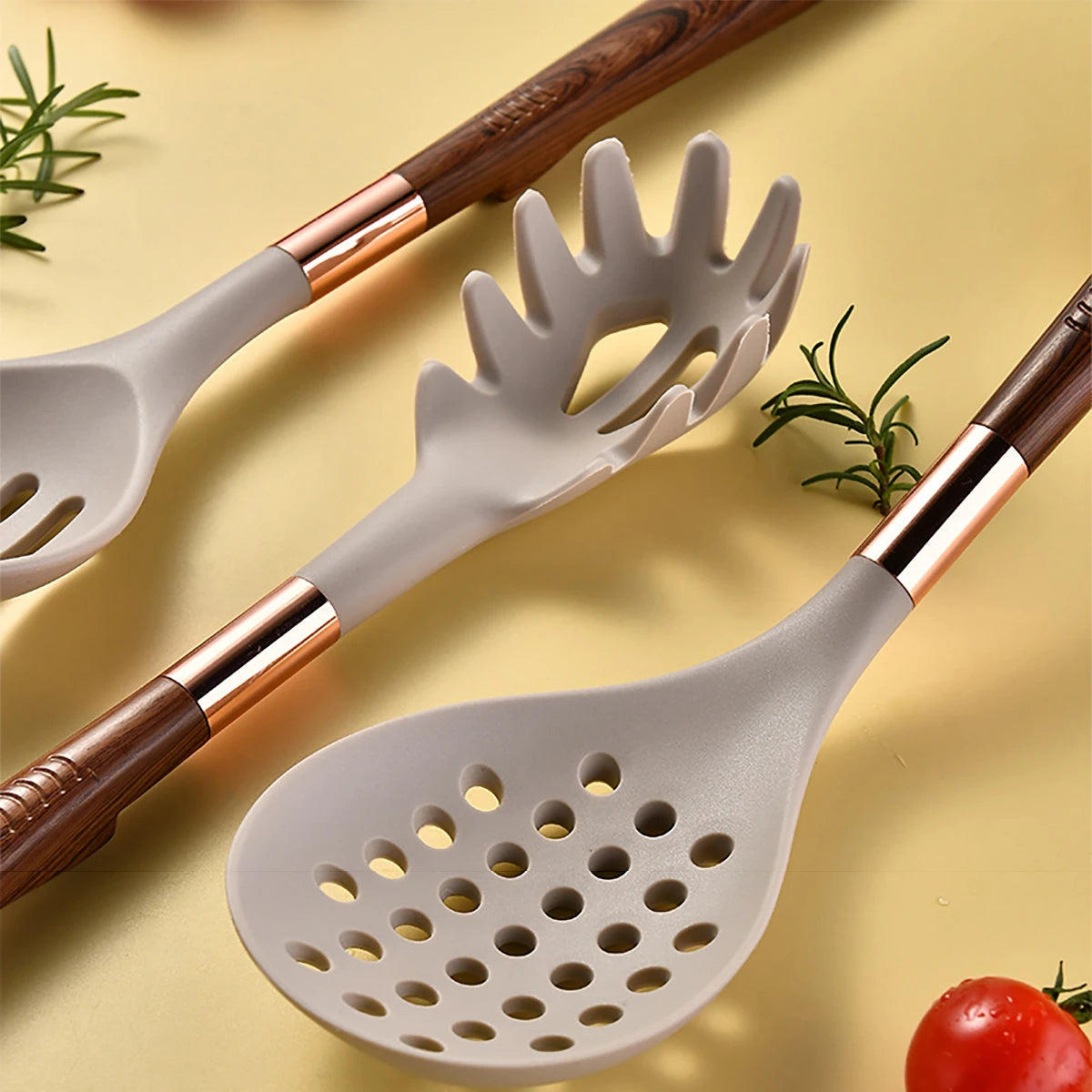 Ensemble d'ustensiles de cuisine en silicone luxueux | 13 pièces