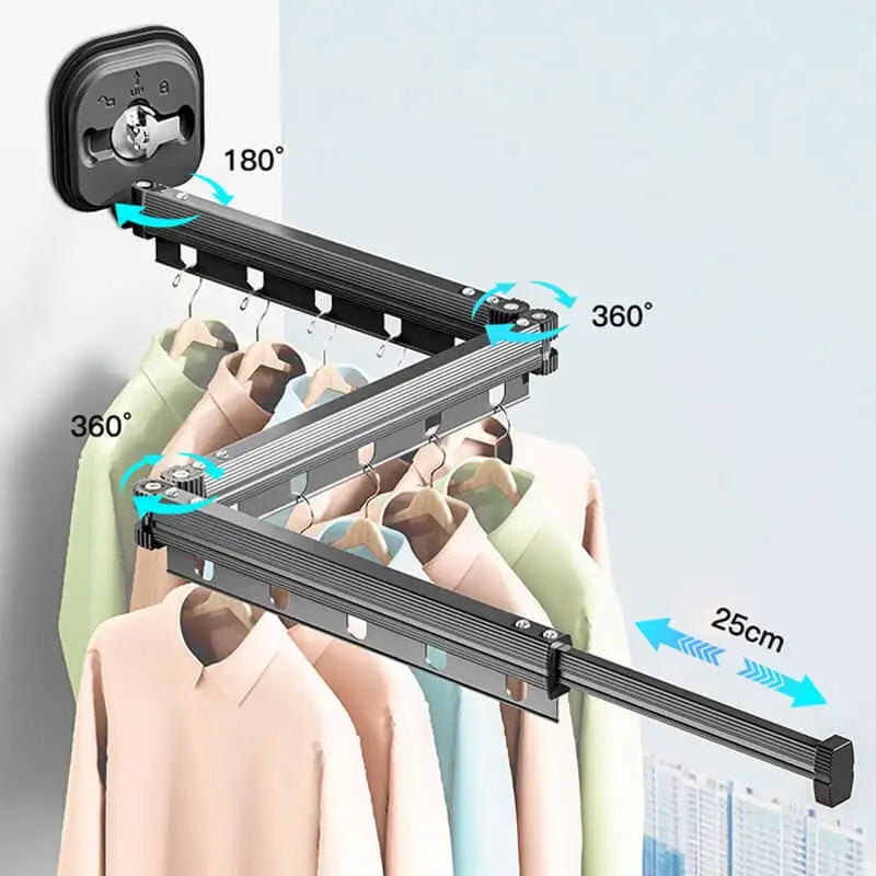 Stendibiancheria retrattile con ventosa FlexDry