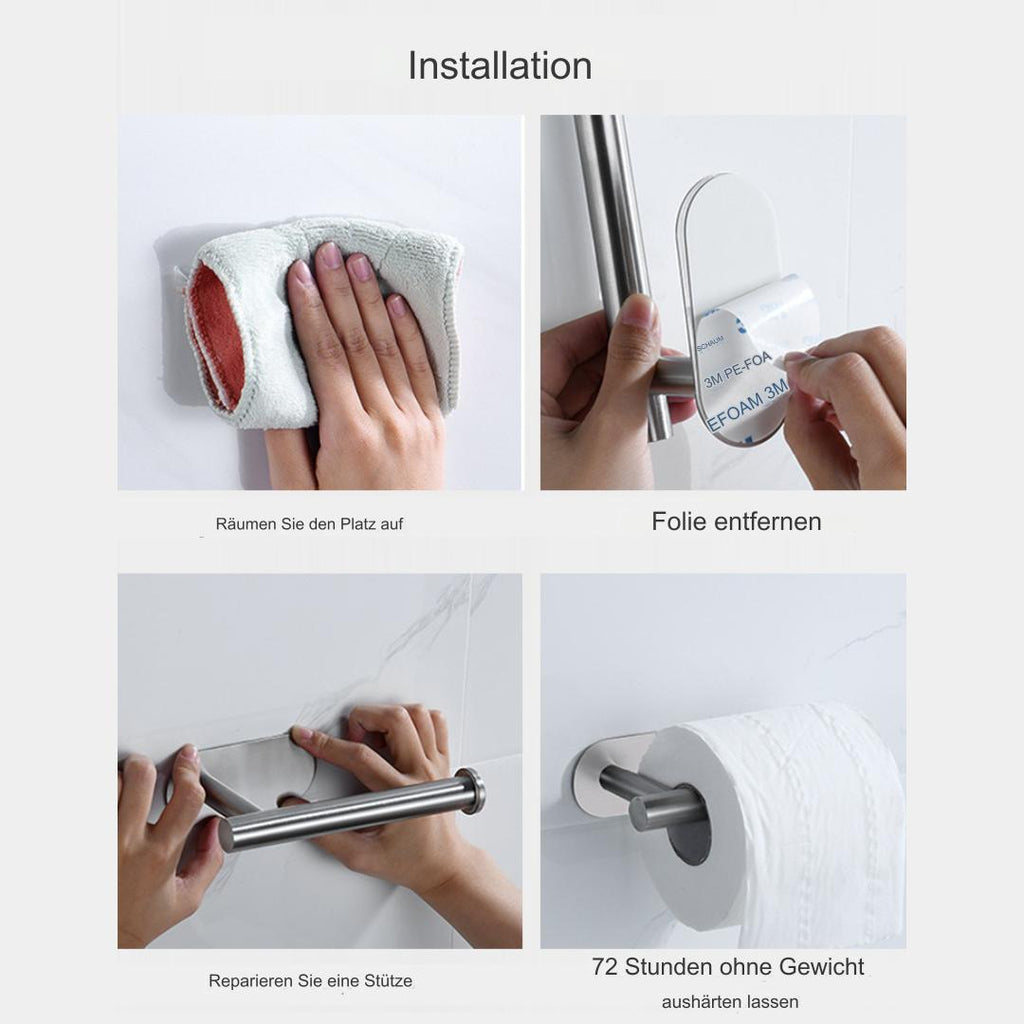 Self-adhesive stainless steel holder