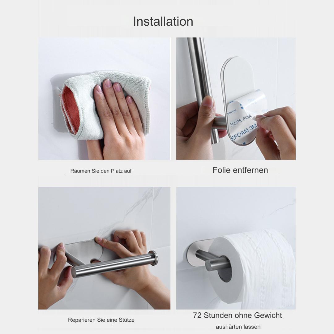 Self-adhesive stainless steel holder