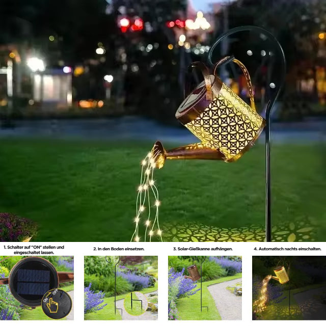 Solar-Gartenlampe mit Kaskadenlicht