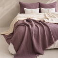 Musselin Bettüberwurf aus türkischer Bio-Baumwolle – Mauve
