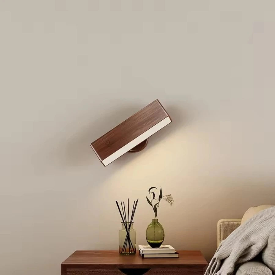 Lampada NordicWood senza fili adesiva
