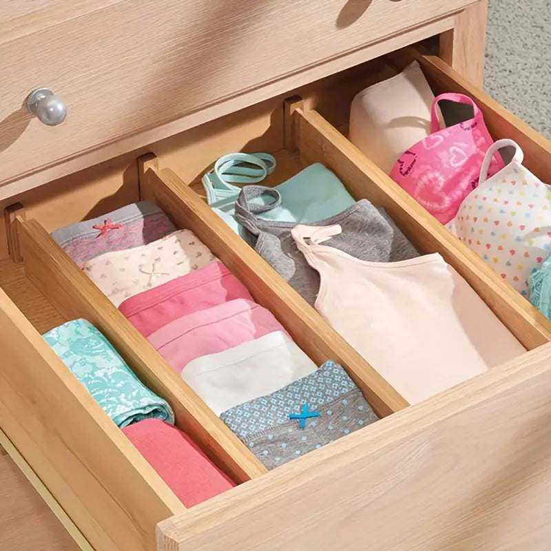 Extendable drawer dividers bamboo collection