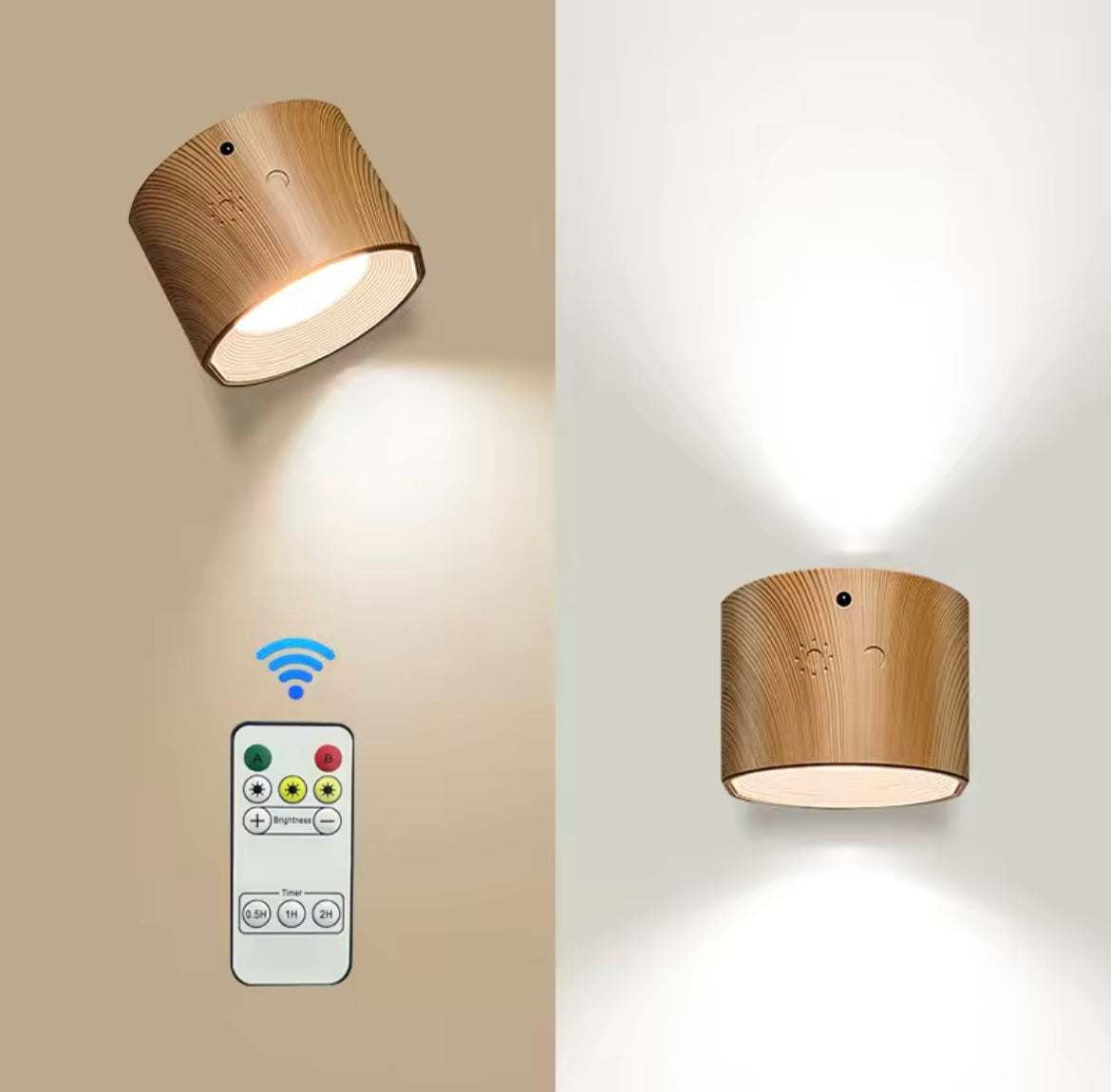 Luz da klebe cun remote DuoShine 360°