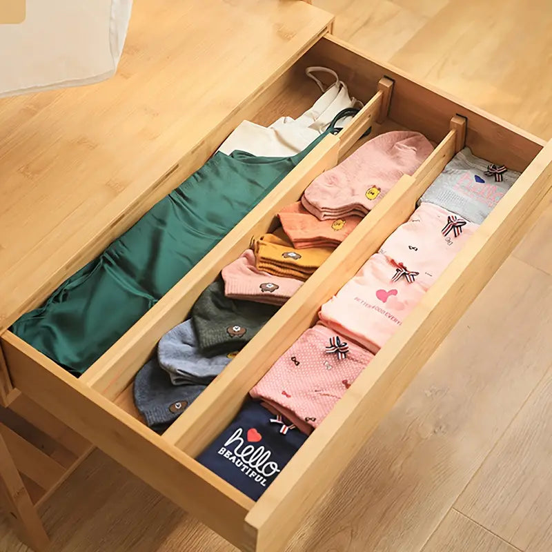 Extendable drawer dividers bamboo collection