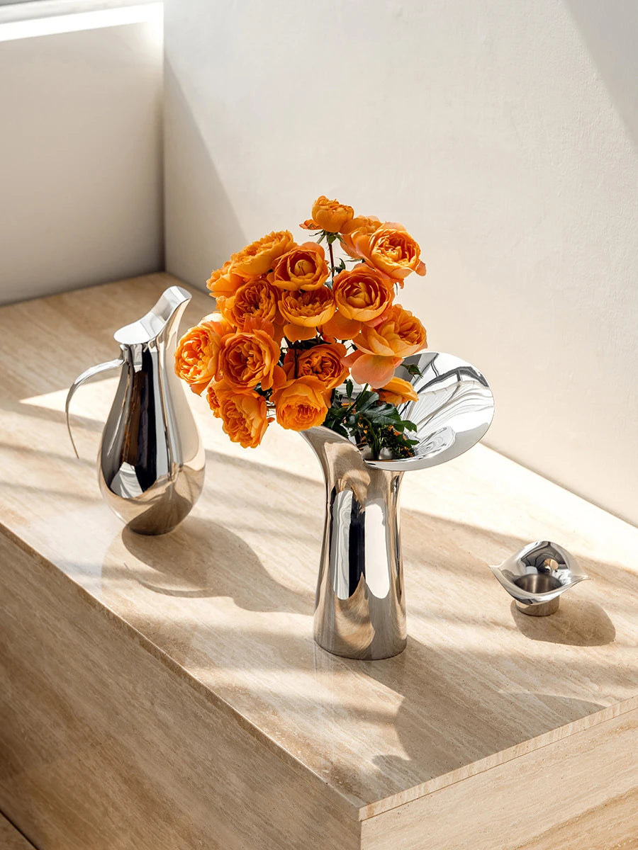 Vase aus Edelstahl Lira