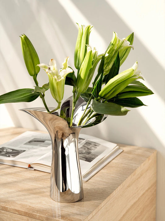 Vase aus Edelstahl Lira