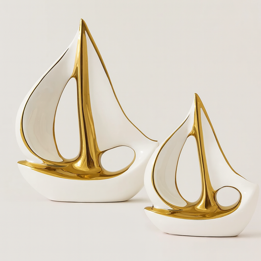 Decorative sailboat sculpture