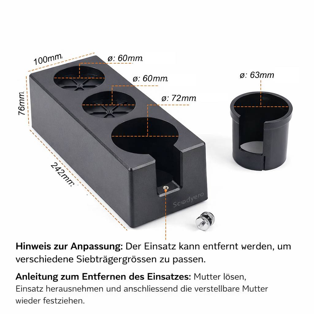 Tamper Station für 51/54/58mm