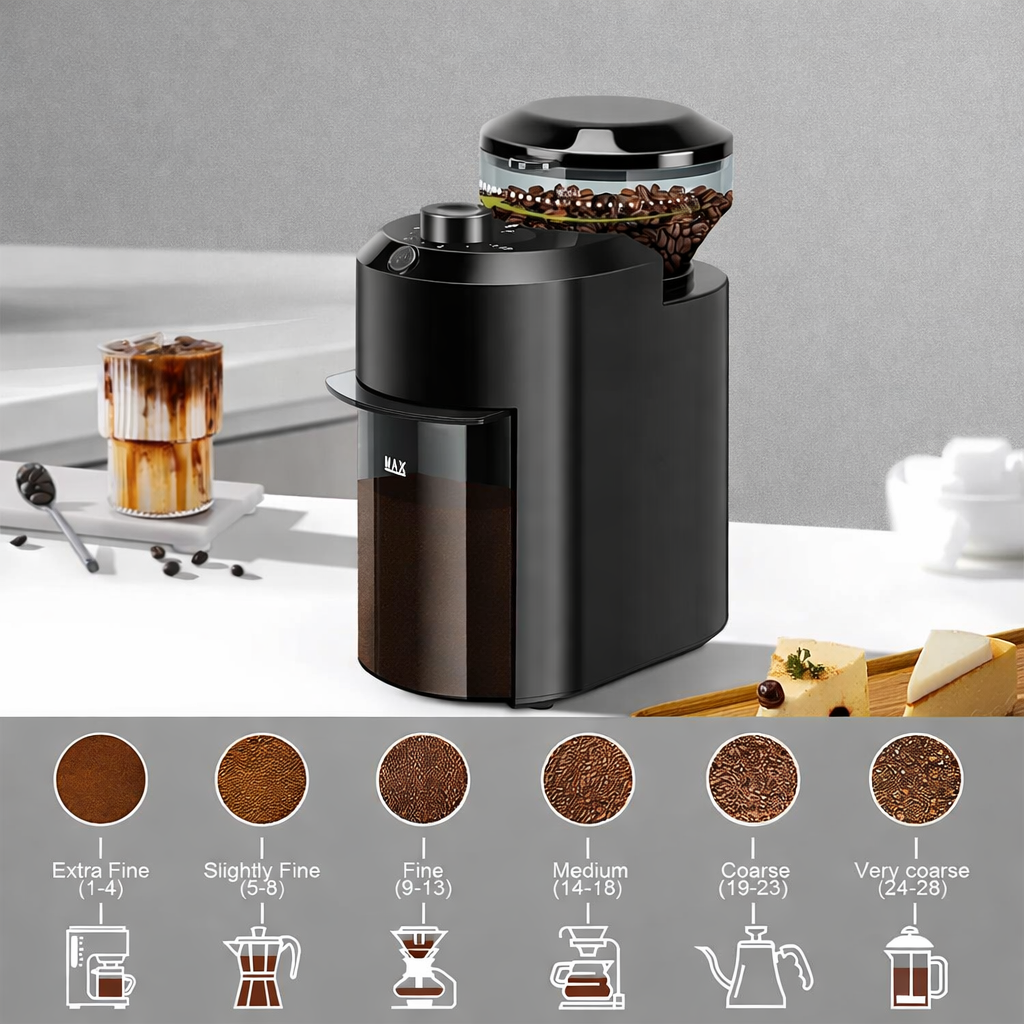 Elektrische Präzisions-Kaffeemühle mit 28 Mahlstufen