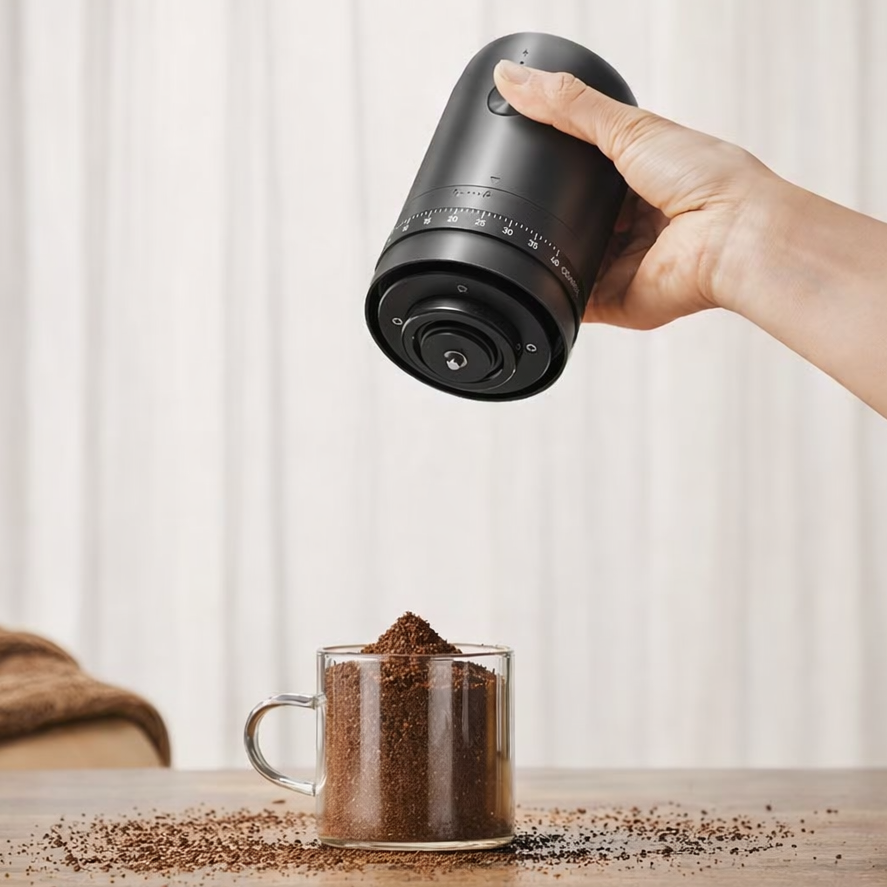 Tragbare Präzisions-Kaffeemühle mit 40 Mahlstufen