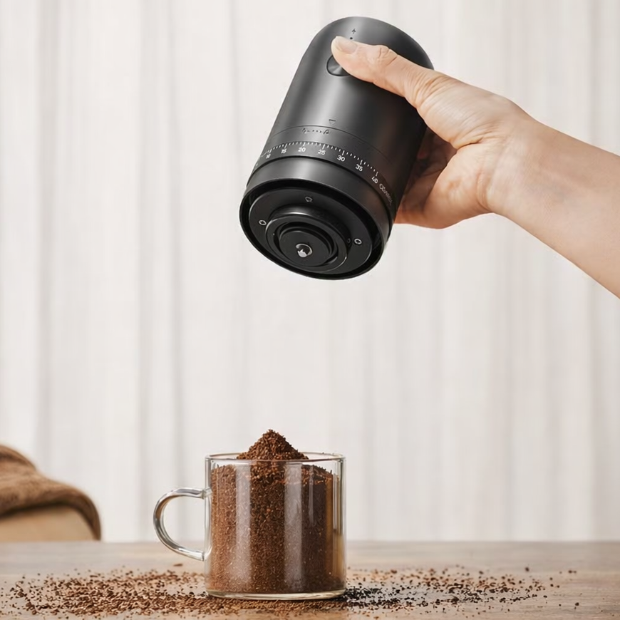 Tragbare Präzisions-Kaffeemühle mit 40 Mahlstufen