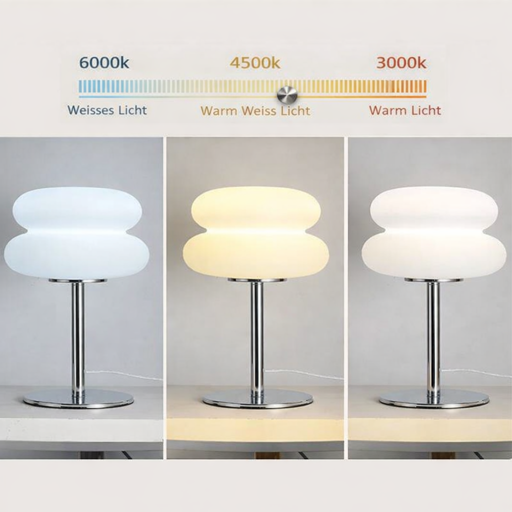 Bauhaus Glaskuppel Tischlampe Cloud