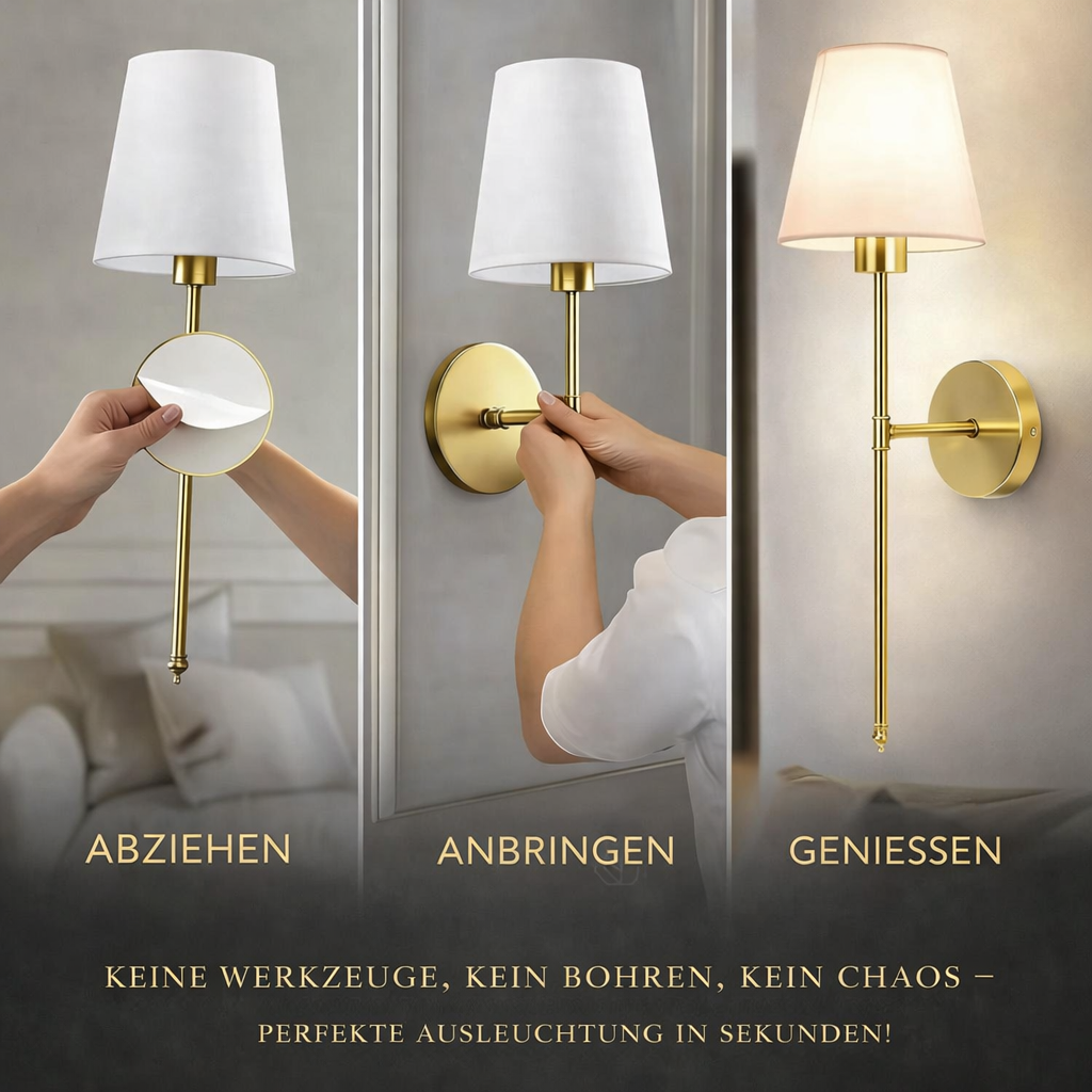 Wireless Wall Lamp Without Drilling Luma